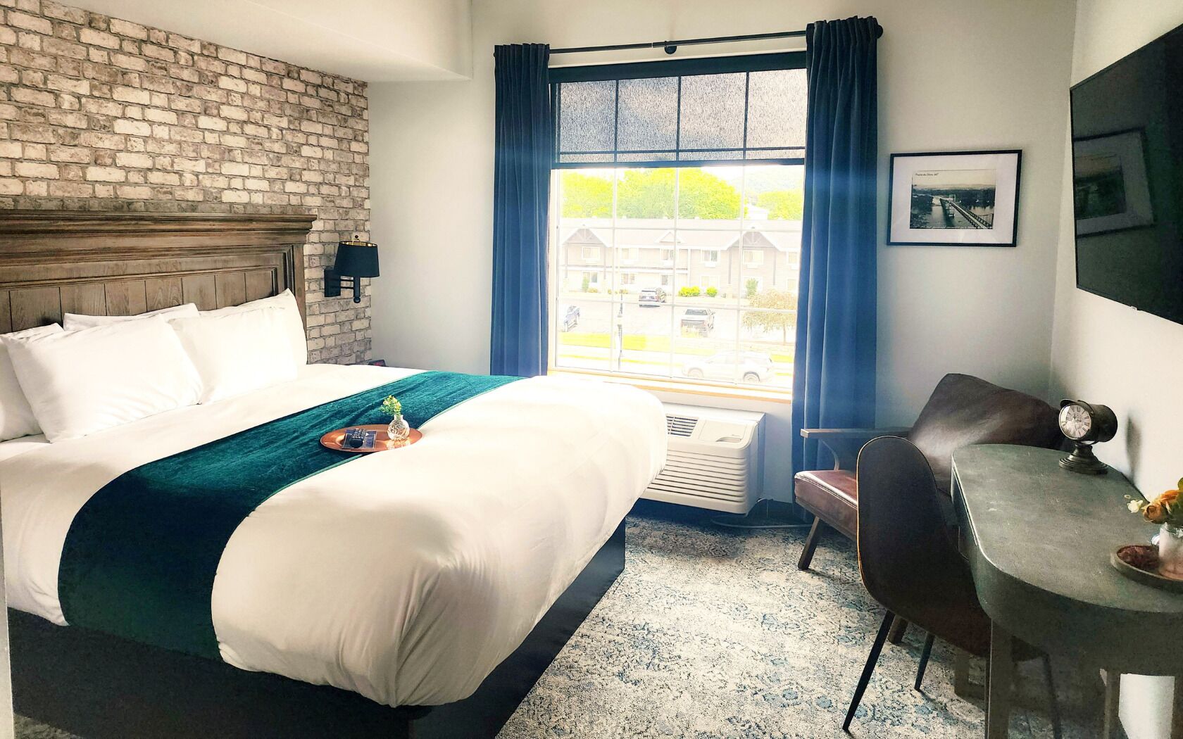 premium bedding, down duvets, pillow-top beds, individually decorated