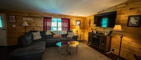 Smart TV, DVD player, books, video library