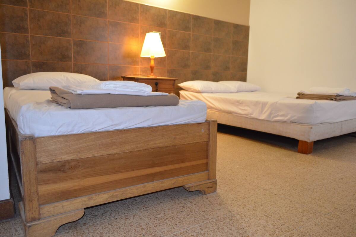 Blackout curtains, iron/ironing board, free WiFi, bed sheets