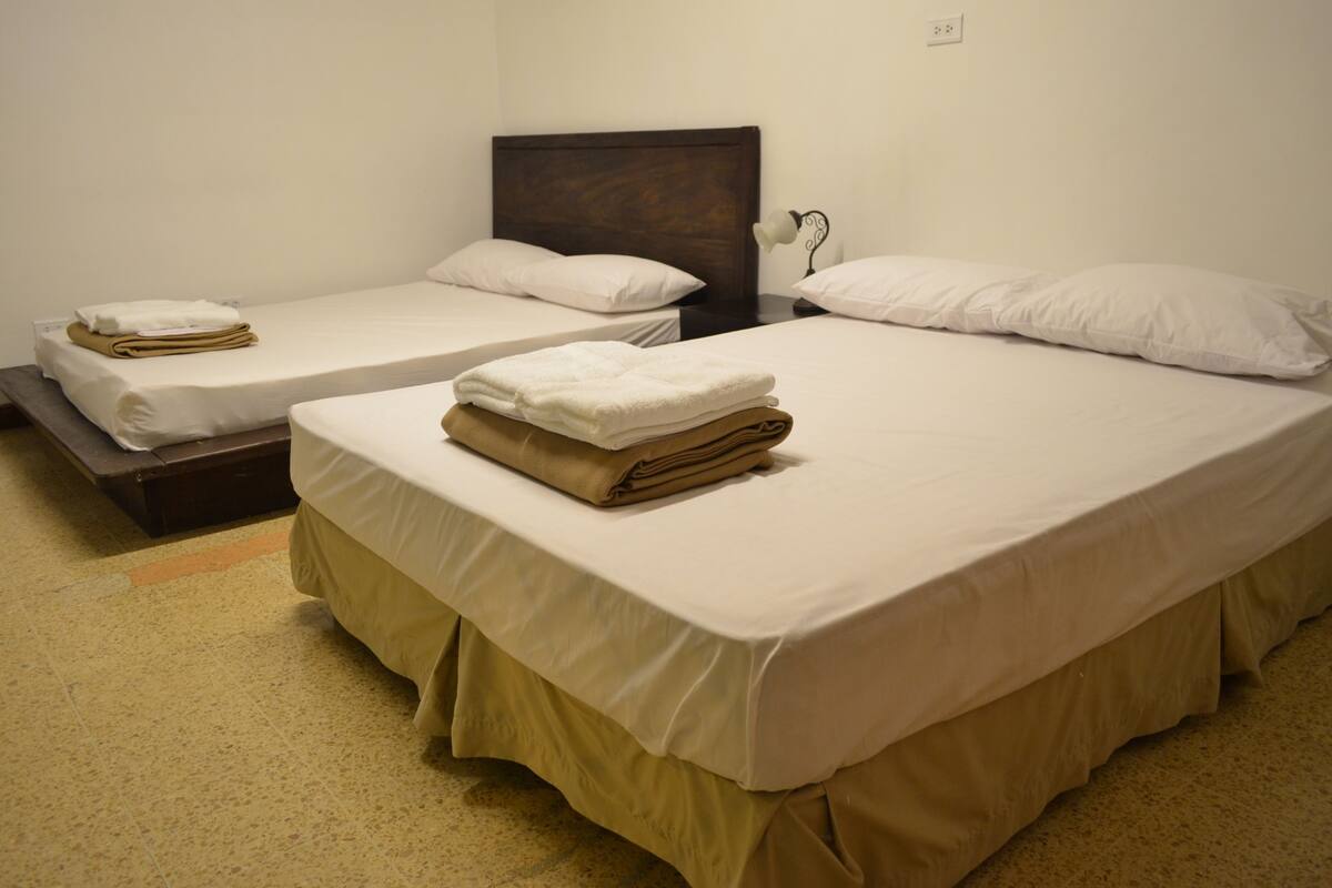 Blackout curtains, iron/ironing board, free WiFi, bed sheets