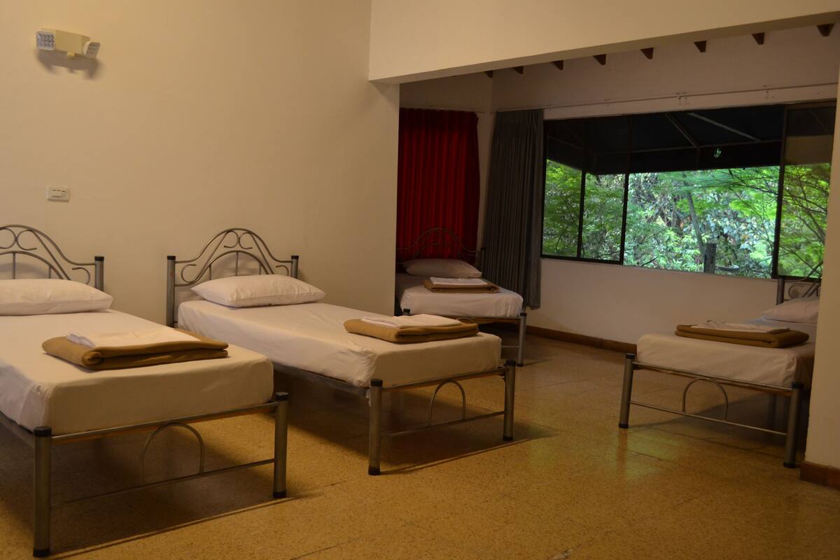 Blackout curtains, iron/ironing board, free WiFi, bed sheets