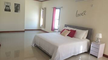 Blackout curtains, iron/ironing board, free cots/infant beds, travel cot