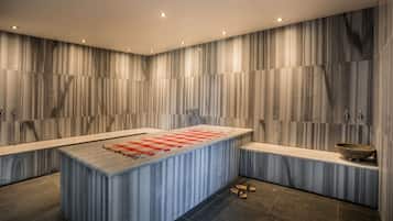 Salas de tratamiento para parejas, sauna y baño de vapor