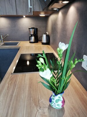 Fridge, oven, stovetop, dishwasher - Exclusive vacation apartment with harbor view - style, comfort and soul (Lauterbach)