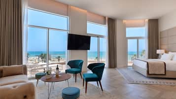 Presidential Studio Suite, Balcony | 1 bedroom, premium bedding, minibar, in-room safe