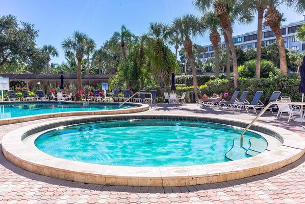 A heated pool - Indulge at Harbor Towers, one of the BEST complexes on Siesta Key | Walk to Siesta Key Beach (Siesta Key)