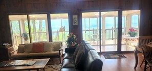 TV, fireplace, DVD player, video library