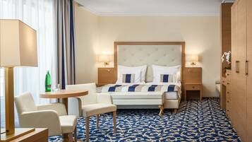 In-room safe, desk, blackout curtains, iron/ironing board