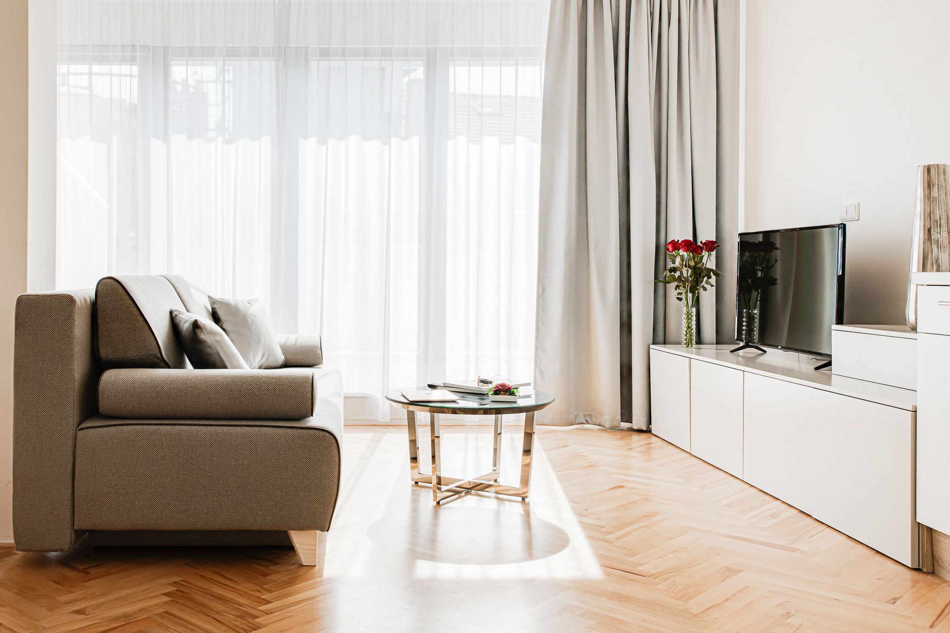 Dupleks, pemandangan kota | Tirai kedap cahaya, kedap suara, Wi-Fi gratis, dan seprai linen