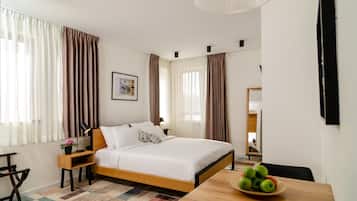 Perhehuone, kaupunkinäköala | 2 makuuhuonetta, ylelliset vuodevaatteet, tallelokero huoneessa