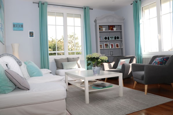 Smart TV, DVD player, books