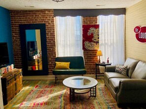 Living area - HRH Downtown NY Style Loft,  #tnstateparks #waterfalls = (Sparta)