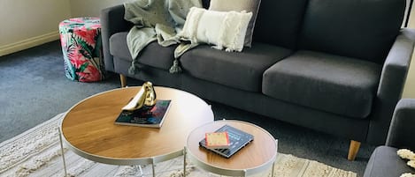 Smart TV, DVD player, books