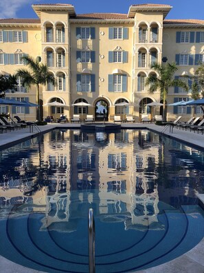 Outdoor pool -  Oceanfront 2 Bedroom Villa on Grace Bay in Villa Renaissance-Updated!! (Providenciales)