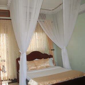 Individually decorated, individually furnished, desk, bed sheets