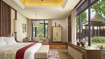 Biệt thự cơ bản, 1 giường cỡ queen, quang cảnh vườn | Két bảo mật tại phòng, bàn, màn/rèm cản sáng, bàn ủi/dụng cụ ủi quần áo