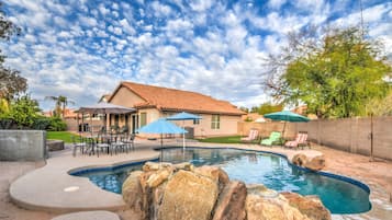 Outdoor pool, a heated pool
