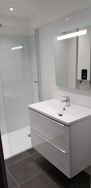 Shower, hair dryer