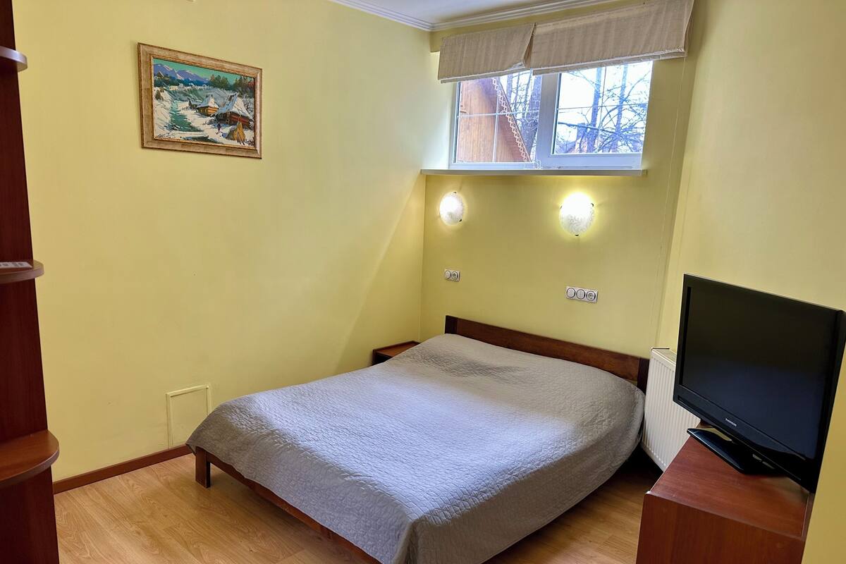 Iron/ironing board (on request), travel cot, free WiFi, bed sheets
