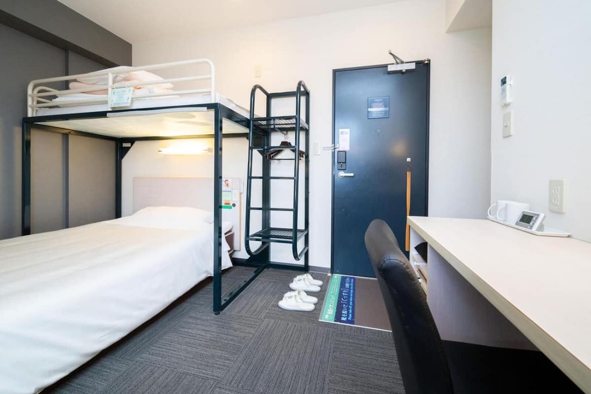 雙人房 (with 1 Bunk bed) | 書桌、筆電工作空間、遮光布/窗簾、隔音