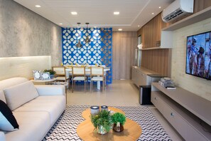 Luxury Apartment | Living room | Flat-screen TV - Golf Ville Apatamento Alto Padrão (Aquiraz)