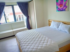 Appartement Familial, balcon (Deluxe) | Literie de qualité supérieure, surmatelas, ameublement personnalisé