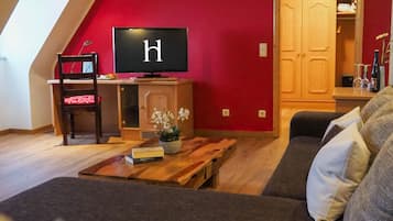 26-inch flat-screen TV with cable channels