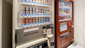 A vending machine with multiple beverage options, including cans and bottles. - Super Hotel Takamatsu Kinenkan (Takamatsu)