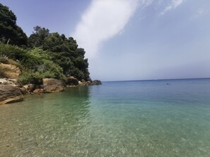 Perto da praia, toalhas de praia 
