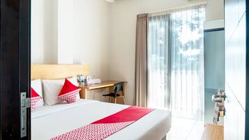 Kamar Double Standar, 1 Tempat Tidur Double | Meja kerja, Wi-Fi gratis, dan seprai linen