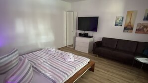 公寓, 地面層 (incl. 45EUR cleaning fee) | 起居區 | 平面電視、 DVD 播放機