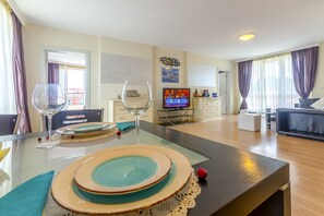 Comfort Apartment, 2 Bedrooms | In-room dining - Two Bedroom Apartment, Terrace in Aphrodite Palace (Sunny Beach)