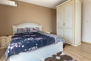 Comfort Apartment, 2 Bedrooms | Cribs/infant beds, bed sheets - Two Bedroom Apartment, Terrace in Aphrodite Palace (Sunny Beach)