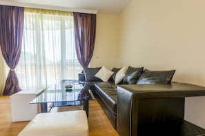 Comfort Apartment, 2 Bedrooms | Living area | Flat-screen TV - Two Bedroom Apartment, Terrace in Aphrodite Palace (Sunny Beach)