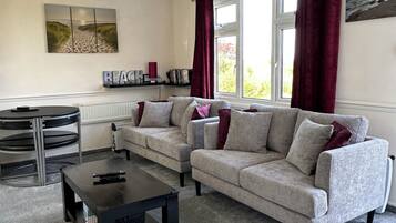 Smart TV, DVD player, books, video library