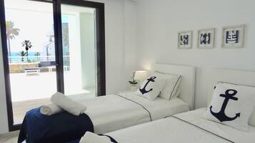 2 slaapkamers, een strijkplank/strijkijzer, wifi, beddengoed