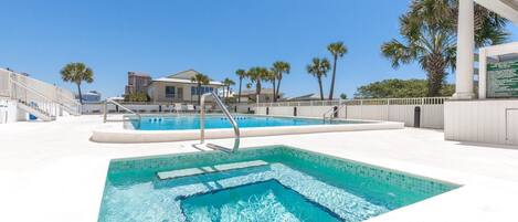 A heated pool