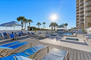 A heated pool - Designer 2BR Beachfront Condo at Hidden Dunes! Tropical Pool, Tennis, Beach. (Miramar Beach)