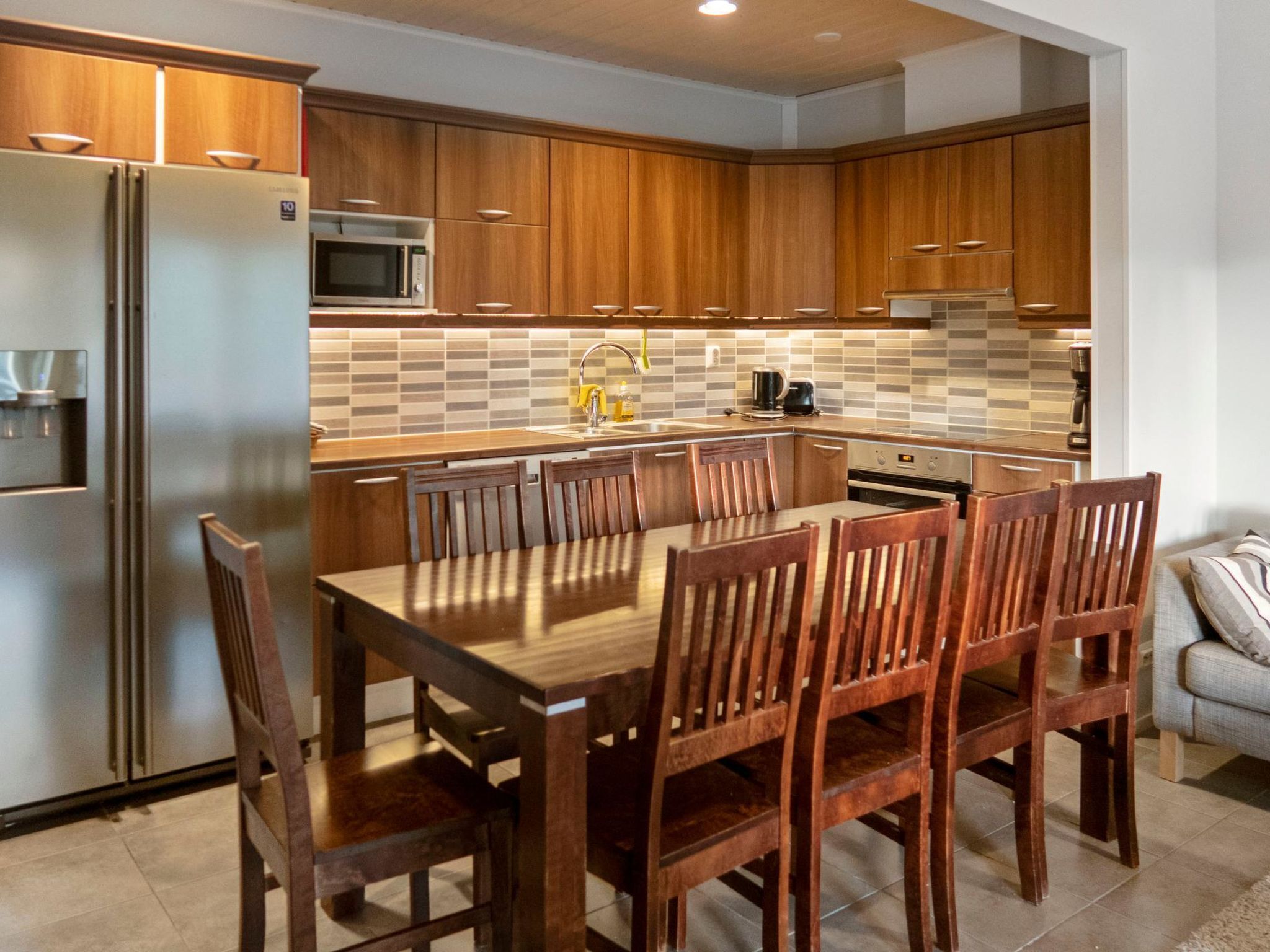 Fridge, microwave, dishwasher, highchair