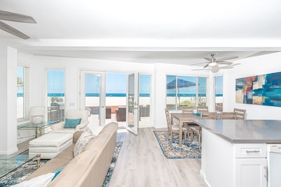 Oceanfront on the Sand with Unmatched Views and a Sunny Porch