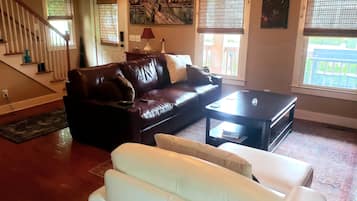 Smart TV, DVD player, books, music library
