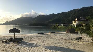 Private beach, white sand