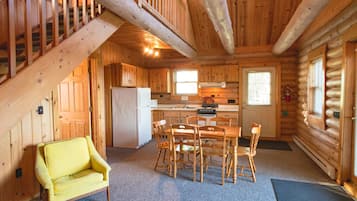 Cabin, Multiple Beds, Partial Lake View | Living area