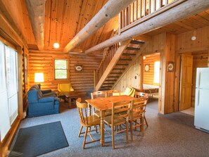 Cabin, Multiple Beds, Partial Lake View | Living area - Deer Ridge Resort (Ely)
