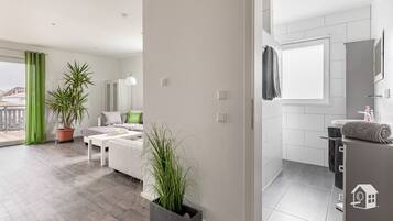 1 Schlafzimmer, Reisekinderbett, kostenloses WLAN, Bettwäsche