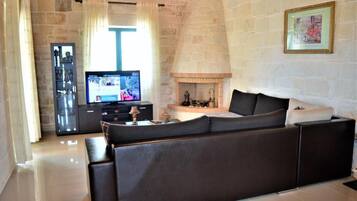 TV, fireplace, video games