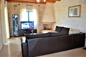 TV, fireplace, video games