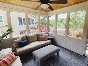 Smart TV, fireplace, video games, foosball
