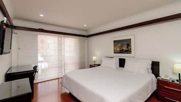 1 bedroom, travel crib, WiFi, bed sheets