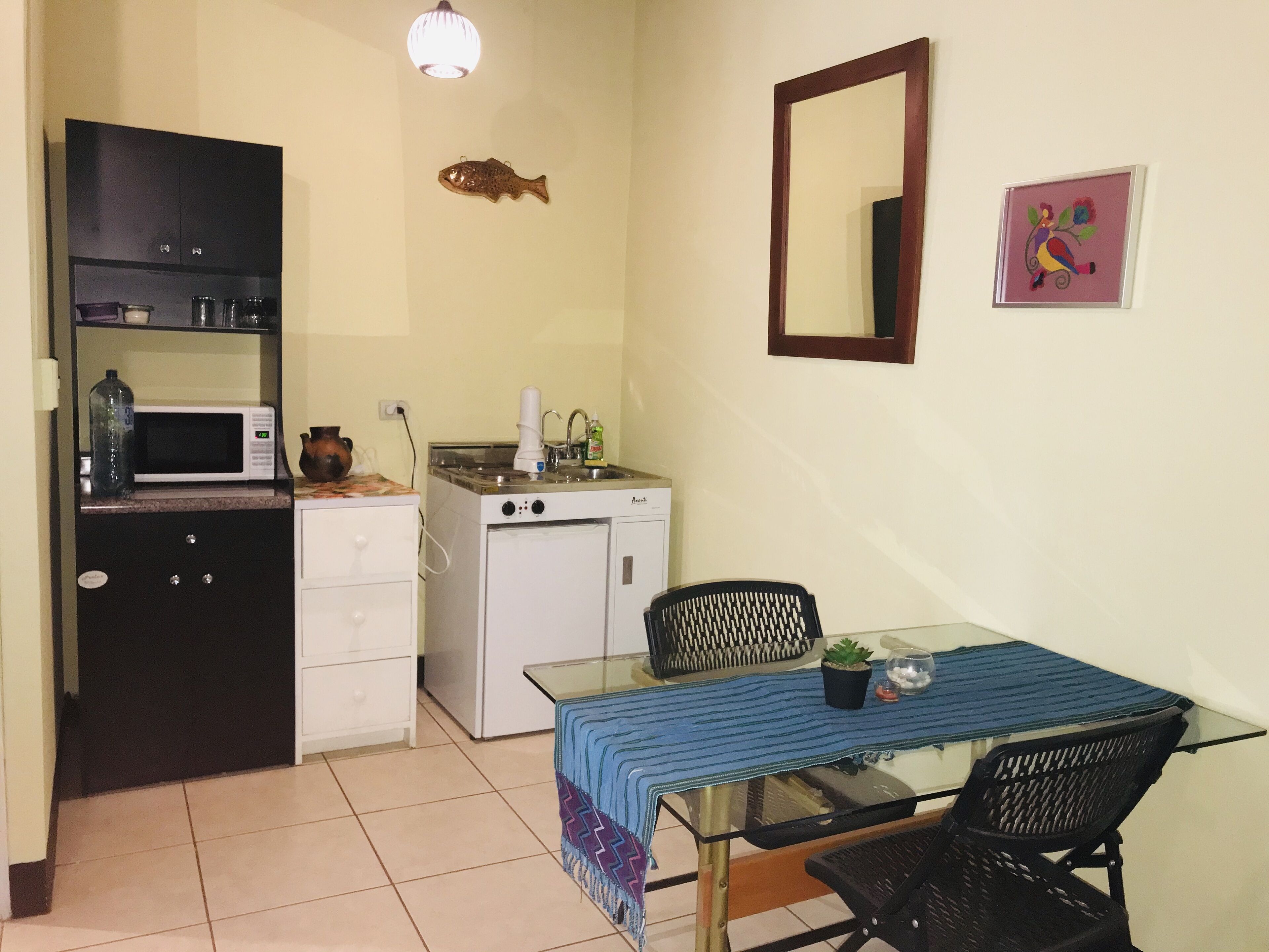 comfort apartment, 1 queen bed | private kitchen | fridge, microwave, oven, stovetop